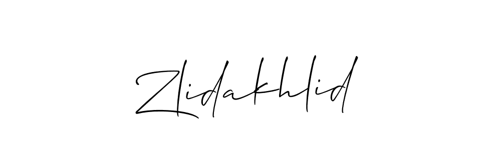 How to make Zlidakhlid name signature. Use Allison_Script style for creating short signs online. This is the latest handwritten sign. Zlidakhlid signature style 2 images and pictures png