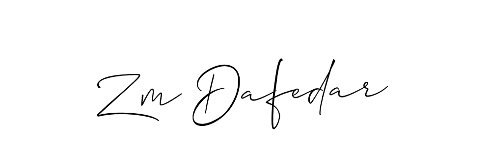 The best way (Allison_Script) to make a short signature is to pick only two or three words in your name. The name Zm Dafedar include a total of six letters. For converting this name. Zm Dafedar signature style 2 images and pictures png