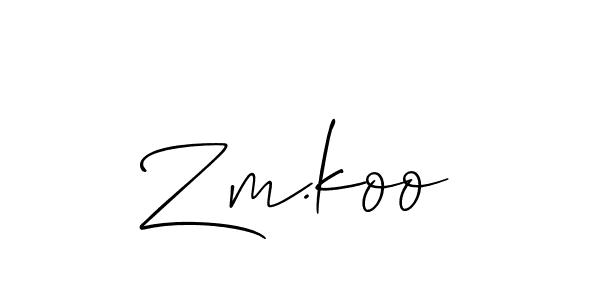 Best and Professional Signature Style for Zm.koo. Allison_Script Best Signature Style Collection. Zm.koo signature style 2 images and pictures png