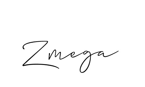 Design your own signature with our free online signature maker. With this signature software, you can create a handwritten (Allison_Script) signature for name Zmega. Zmega signature style 2 images and pictures png