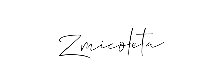 Create a beautiful signature design for name Zmicoleta. With this signature (Allison_Script) fonts, you can make a handwritten signature for free. Zmicoleta signature style 2 images and pictures png