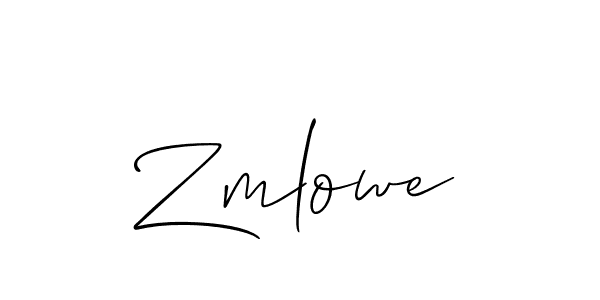 Create a beautiful signature design for name Zmlowe. With this signature (Allison_Script) fonts, you can make a handwritten signature for free. Zmlowe signature style 2 images and pictures png