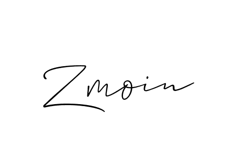 Zmoin stylish signature style. Best Handwritten Sign (Allison_Script) for my name. Handwritten Signature Collection Ideas for my name Zmoin. Zmoin signature style 2 images and pictures png