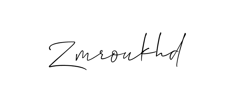 Design your own signature with our free online signature maker. With this signature software, you can create a handwritten (Allison_Script) signature for name Zmroukhd. Zmroukhd signature style 2 images and pictures png