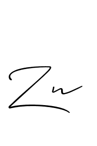 Design your own signature with our free online signature maker. With this signature software, you can create a handwritten (Allison_Script) signature for name Zn. Zn signature style 2 images and pictures png