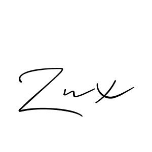 Znx stylish signature style. Best Handwritten Sign (Allison_Script) for my name. Handwritten Signature Collection Ideas for my name Znx. Znx signature style 2 images and pictures png