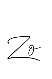 Best and Professional Signature Style for Zo. Allison_Script Best Signature Style Collection. Zo signature style 2 images and pictures png