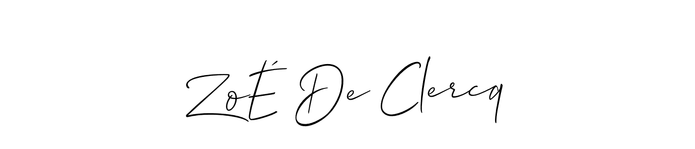 Best and Professional Signature Style for ZoÉ De Clercq. Allison_Script Best Signature Style Collection. ZoÉ De Clercq signature style 2 images and pictures png