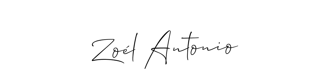 It looks lik you need a new signature style for name Zoél Antonio. Design unique handwritten (Allison_Script) signature with our free signature maker in just a few clicks. Zoél Antonio signature style 2 images and pictures png