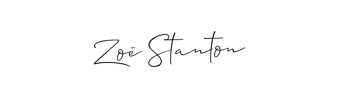 You should practise on your own different ways (Allison_Script) to write your name (Zoë Stanton) in signature. don't let someone else do it for you. Zoë Stanton signature style 2 images and pictures png