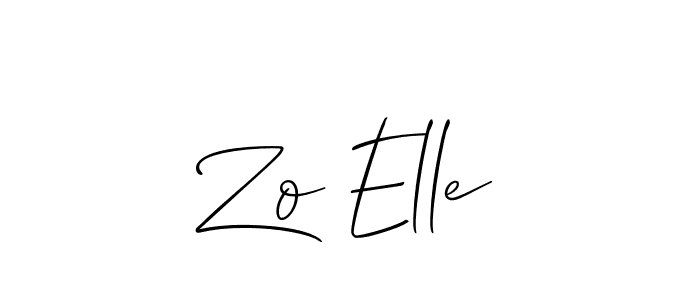 Also we have Zo Elle name is the best signature style. Create professional handwritten signature collection using Allison_Script autograph style. Zo Elle signature style 2 images and pictures png