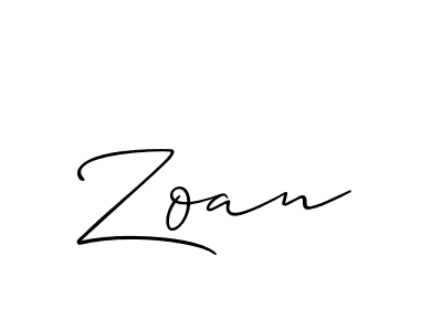 Make a short Zoan signature style. Manage your documents anywhere anytime using Allison_Script. Create and add eSignatures, submit forms, share and send files easily. Zoan signature style 2 images and pictures png