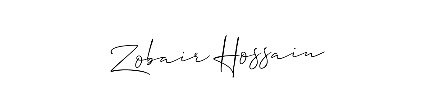 Design your own signature with our free online signature maker. With this signature software, you can create a handwritten (Allison_Script) signature for name Zobair Hossain. Zobair Hossain signature style 2 images and pictures png