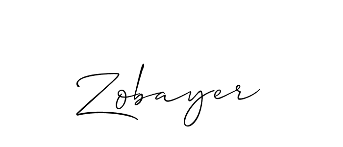 if you are searching for the best signature style for your name Zobayer. so please give up your signature search. here we have designed multiple signature styles  using Allison_Script. Zobayer signature style 2 images and pictures png