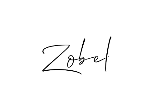 Create a beautiful signature design for name Zobel. With this signature (Allison_Script) fonts, you can make a handwritten signature for free. Zobel signature style 2 images and pictures png