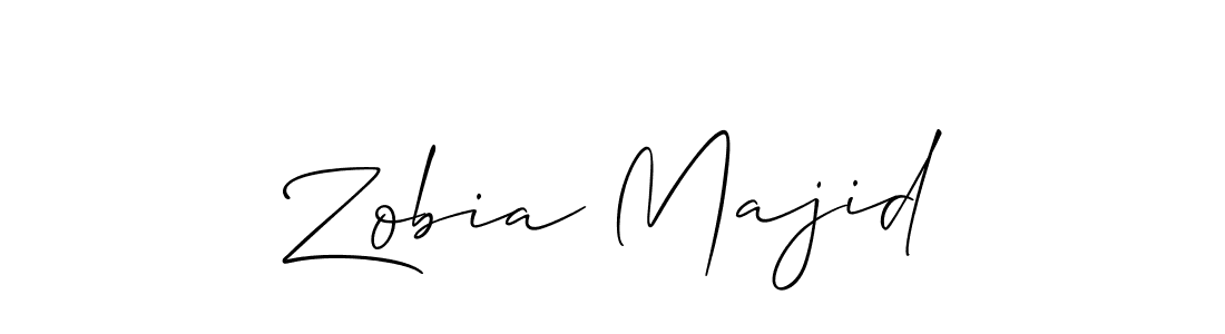 You should practise on your own different ways (Allison_Script) to write your name (Zobia Majid) in signature. don't let someone else do it for you. Zobia Majid signature style 2 images and pictures png