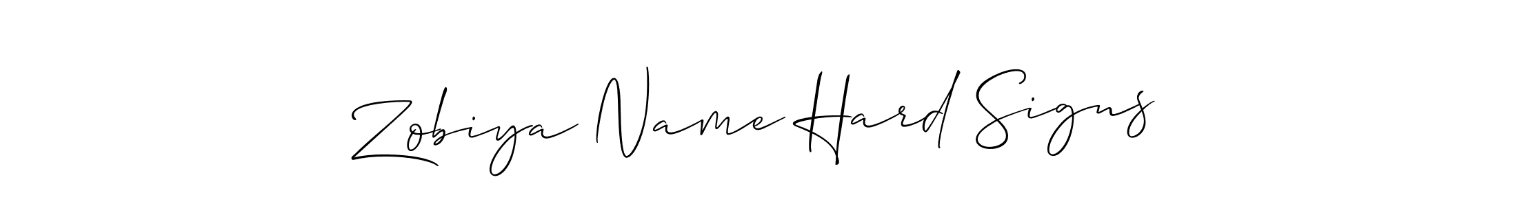 How to Draw Zobiya Name Hard Signs signature style? Allison_Script is a latest design signature styles for name Zobiya Name Hard Signs. Zobiya Name Hard Signs signature style 2 images and pictures png