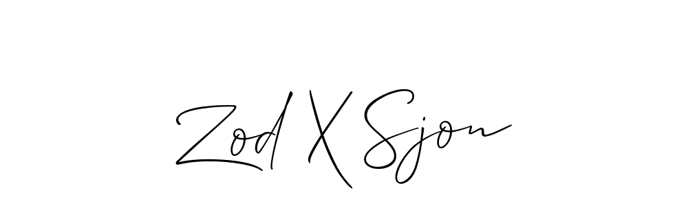 Allison_Script is a professional signature style that is perfect for those who want to add a touch of class to their signature. It is also a great choice for those who want to make their signature more unique. Get Zod X Sjon name to fancy signature for free. Zod X Sjon signature style 2 images and pictures png