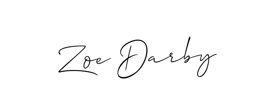 How to make Zoe Darby signature? Allison_Script is a professional autograph style. Create handwritten signature for Zoe Darby name. Zoe Darby signature style 2 images and pictures png