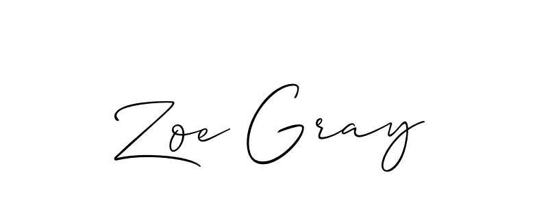 Zoe Gray stylish signature style. Best Handwritten Sign (Allison_Script) for my name. Handwritten Signature Collection Ideas for my name Zoe Gray. Zoe Gray signature style 2 images and pictures png