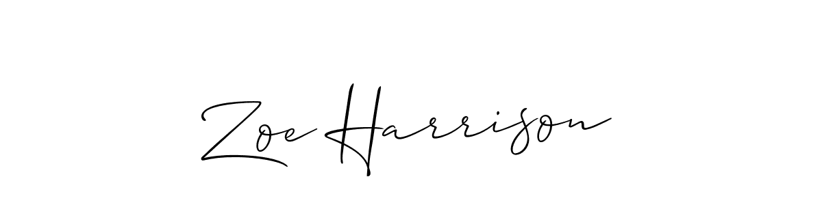 How to make Zoe Harrison name signature. Use Allison_Script style for creating short signs online. This is the latest handwritten sign. Zoe Harrison signature style 2 images and pictures png