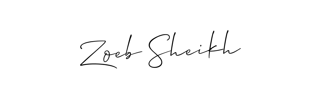 How to Draw Zoeb Sheikh signature style? Allison_Script is a latest design signature styles for name Zoeb Sheikh. Zoeb Sheikh signature style 2 images and pictures png