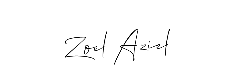 How to Draw Zoel Aziel signature style? Allison_Script is a latest design signature styles for name Zoel Aziel. Zoel Aziel signature style 2 images and pictures png