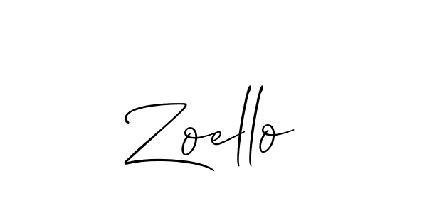 Also we have Zoello name is the best signature style. Create professional handwritten signature collection using Allison_Script autograph style. Zoello signature style 2 images and pictures png