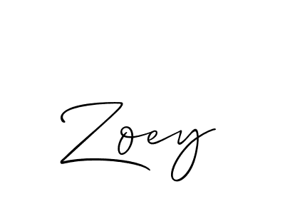 Make a beautiful signature design for name Zoey. With this signature (Allison_Script) style, you can create a handwritten signature for free. Zoey signature style 2 images and pictures png