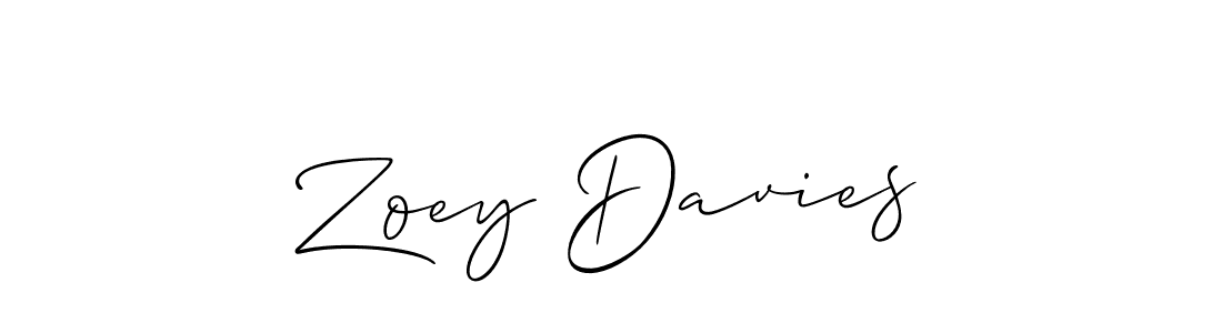 You should practise on your own different ways (Allison_Script) to write your name (Zoey Davies) in signature. don't let someone else do it for you. Zoey Davies signature style 2 images and pictures png