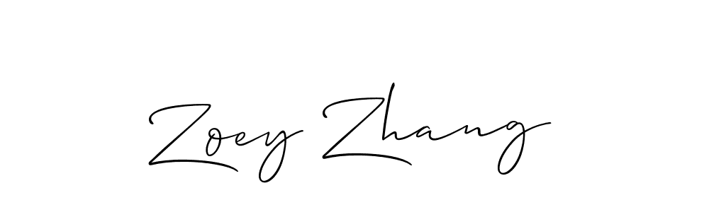 Also we have Zoey Zhang name is the best signature style. Create professional handwritten signature collection using Allison_Script autograph style. Zoey Zhang signature style 2 images and pictures png