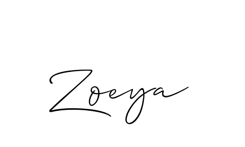 Make a beautiful signature design for name Zoeya. Use this online signature maker to create a handwritten signature for free. Zoeya signature style 2 images and pictures png