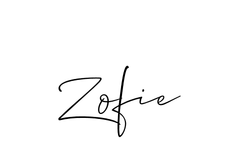 Allison_Script is a professional signature style that is perfect for those who want to add a touch of class to their signature. It is also a great choice for those who want to make their signature more unique. Get Zofie name to fancy signature for free. Zofie signature style 2 images and pictures png