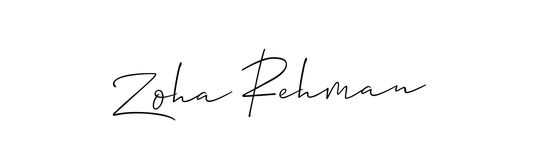 How to Draw Zoha Rehman signature style? Allison_Script is a latest design signature styles for name Zoha Rehman. Zoha Rehman signature style 2 images and pictures png