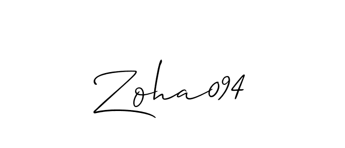 Design your own signature with our free online signature maker. With this signature software, you can create a handwritten (Allison_Script) signature for name Zoha094. Zoha094 signature style 2 images and pictures png