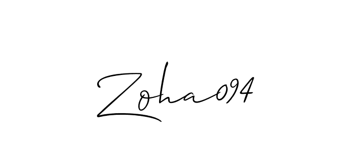 The best way (Allison_Script) to make a short signature is to pick only two or three words in your name. The name Zoha094 include a total of six letters. For converting this name. Zoha094 signature style 2 images and pictures png