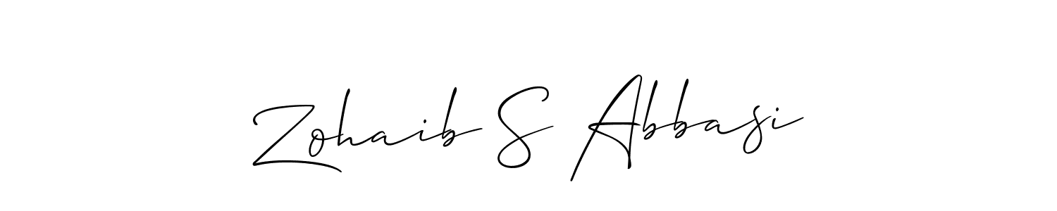 Use a signature maker to create a handwritten signature online. With this signature software, you can design (Allison_Script) your own signature for name Zohaib S Abbasi. Zohaib S Abbasi signature style 2 images and pictures png