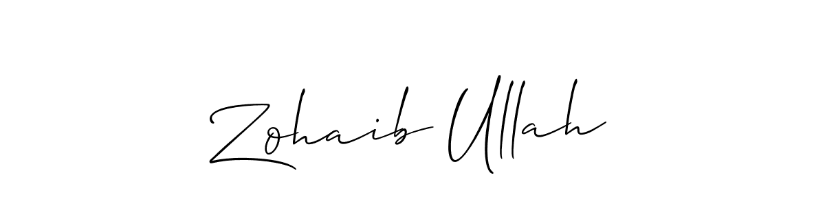 Make a beautiful signature design for name Zohaib Ullah. With this signature (Allison_Script) style, you can create a handwritten signature for free. Zohaib Ullah signature style 2 images and pictures png