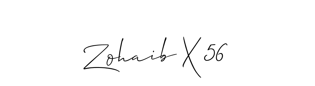 Also You can easily find your signature by using the search form. We will create Zohaib X 56 name handwritten signature images for you free of cost using Allison_Script sign style. Zohaib X 56 signature style 2 images and pictures png