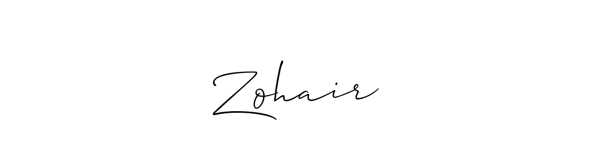 Use a signature maker to create a handwritten signature online. With this signature software, you can design (Allison_Script) your own signature for name Zohair❤️. Zohair❤️ signature style 2 images and pictures png