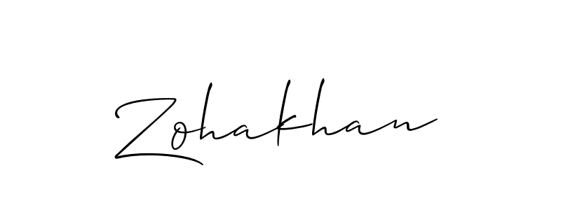 You should practise on your own different ways (Allison_Script) to write your name (Zohakhan) in signature. don't let someone else do it for you. Zohakhan signature style 2 images and pictures png