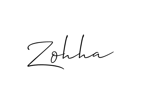How to make Zohha name signature. Use Allison_Script style for creating short signs online. This is the latest handwritten sign. Zohha signature style 2 images and pictures png