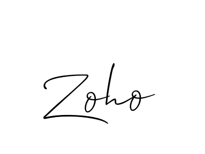 Design your own signature with our free online signature maker. With this signature software, you can create a handwritten (Allison_Script) signature for name Zoho. Zoho signature style 2 images and pictures png