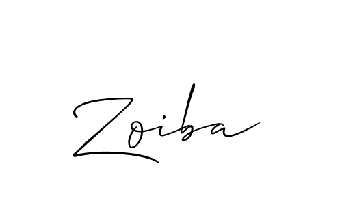 Create a beautiful signature design for name Zoiba. With this signature (Allison_Script) fonts, you can make a handwritten signature for free. Zoiba signature style 2 images and pictures png