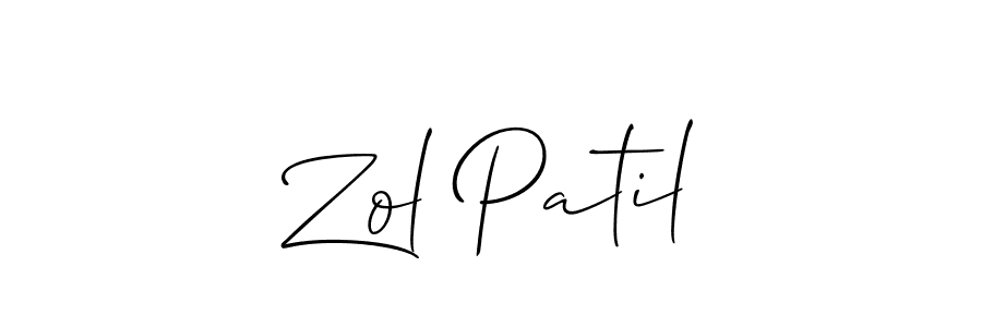 How to Draw Zol Patil signature style? Allison_Script is a latest design signature styles for name Zol Patil. Zol Patil signature style 2 images and pictures png