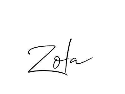 How to make Zola signature? Allison_Script is a professional autograph style. Create handwritten signature for Zola name. Zola signature style 2 images and pictures png