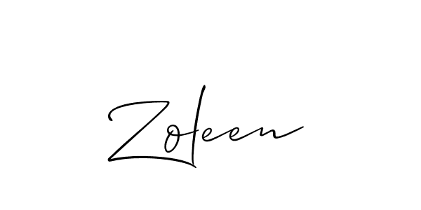 You should practise on your own different ways (Allison_Script) to write your name (Zoleen) in signature. don't let someone else do it for you. Zoleen signature style 2 images and pictures png