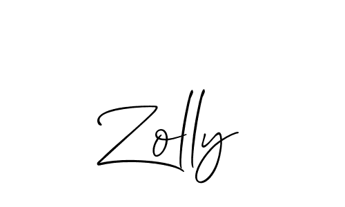 How to make Zolly signature? Allison_Script is a professional autograph style. Create handwritten signature for Zolly name. Zolly signature style 2 images and pictures png