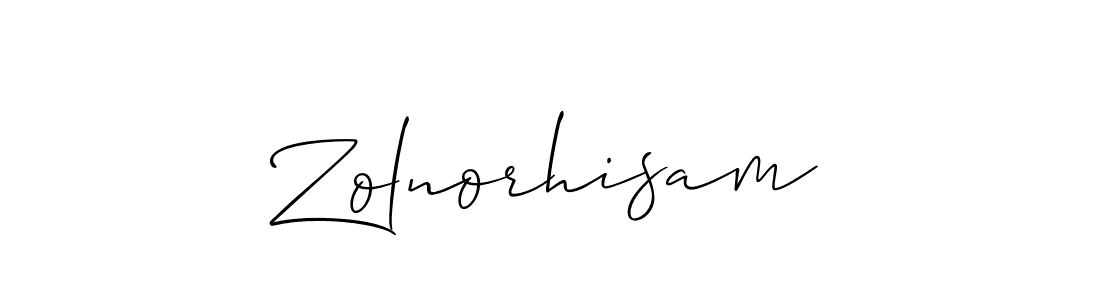 Design your own signature with our free online signature maker. With this signature software, you can create a handwritten (Allison_Script) signature for name Zolnorhisam. Zolnorhisam signature style 2 images and pictures png