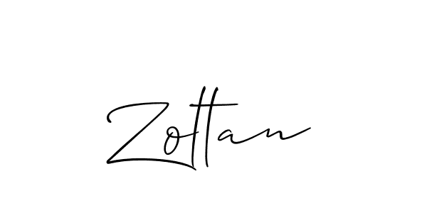 Make a beautiful signature design for name Zoltan. With this signature (Allison_Script) style, you can create a handwritten signature for free. Zoltan signature style 2 images and pictures png
